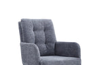 Chaise pivotante GRANA Gris foncé avec accoudoirs – 85 x 50 cm | TIKAYLA