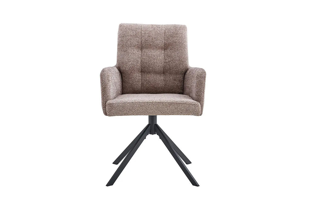 Chaise pivotante GRANA Sable avec accoudoirs – 85 x 50 cm | TIKAYLA