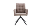 Chaise pivotante GRANA Sable avec accoudoirs – 85 x 50 cm | TIKAYLA