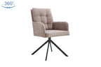 Chaise pivotante GRANA Sable avec accoudoirs – 85 x 50 cm | TIKAYLA