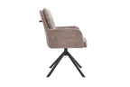Chaise pivotante GRANA Sable avec accoudoirs – 85 x 50 cm | TIKAYLA
