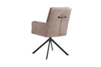 Chaise pivotante GRANA Sable avec accoudoirs – 85 x 50 cm | TIKAYLA