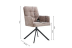 Chaise pivotante GRANA Sable avec accoudoirs – 85 x 50 cm | TIKAYLA
