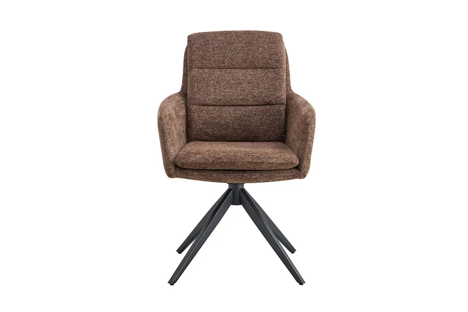 Chaise pivotante LISAYA Brun avec accoudoirs – 92,5 x 60,5 cm | TIKAYLA