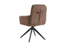 Chaise pivotante LISAYA Brun avec accoudoirs – 92,5 x 60,5 cm | TIKAYLA