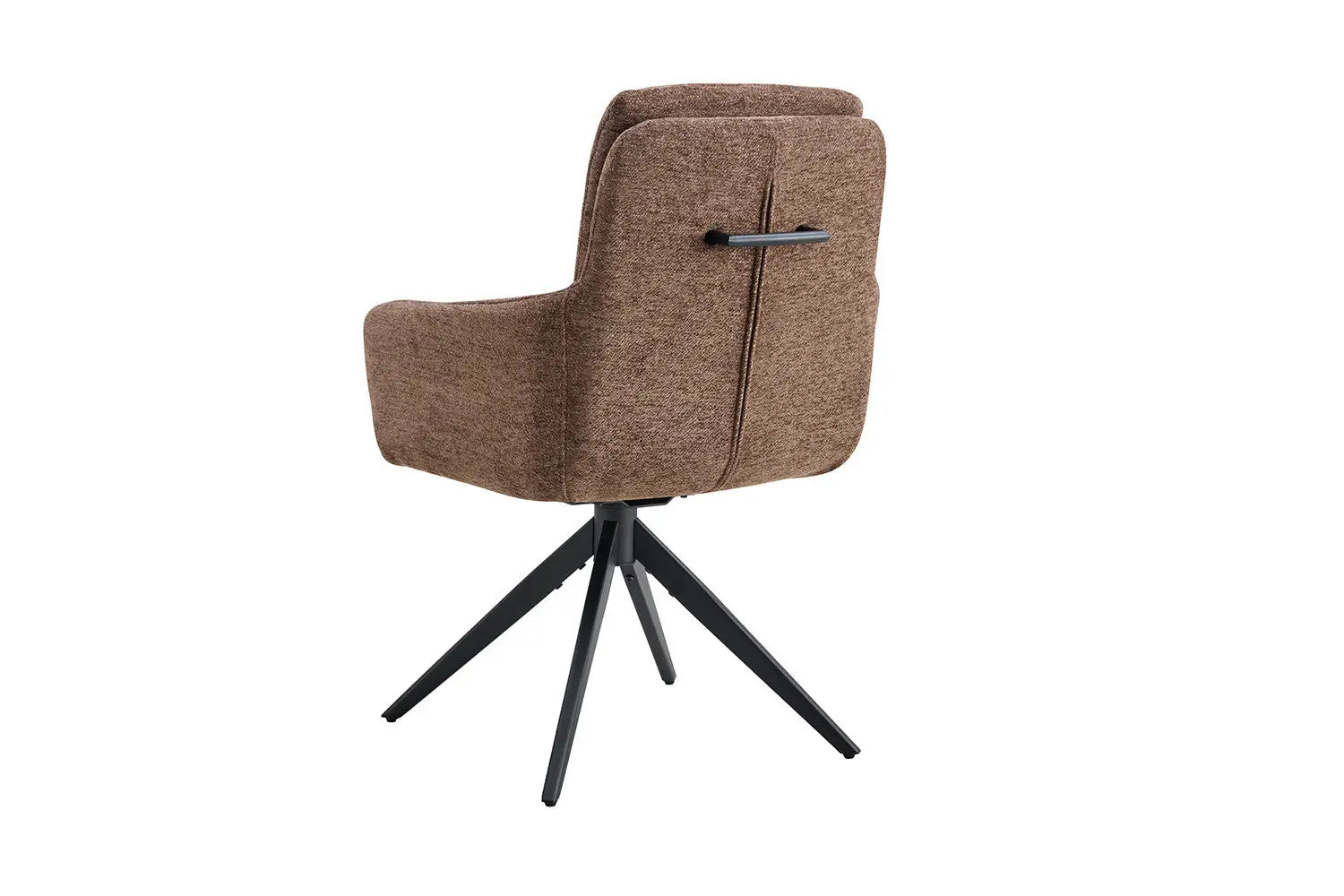 Chaise pivotante LISAYA Brun avec accoudoirs – 92,5 x 60,5 cm | TIKAYLA