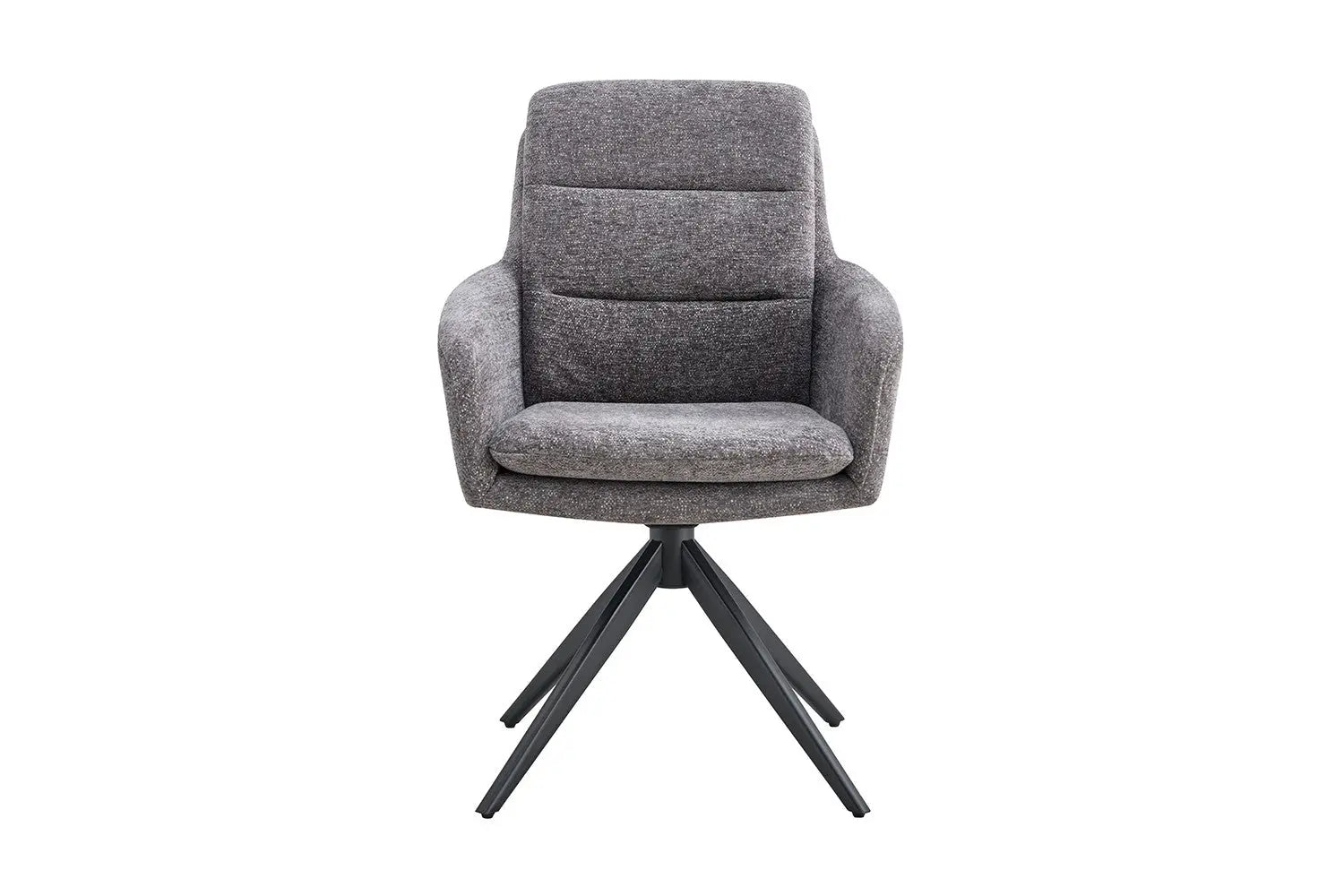 Chaise pivotante LISAYA Gris foncé avec accoudoirs – 92,5 x 60,5 cm | TIKAYLA
