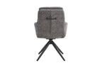 Chaise pivotante LISAYA Gris foncé avec accoudoirs – 92,5 x 60,5 cm | TIKAYLA