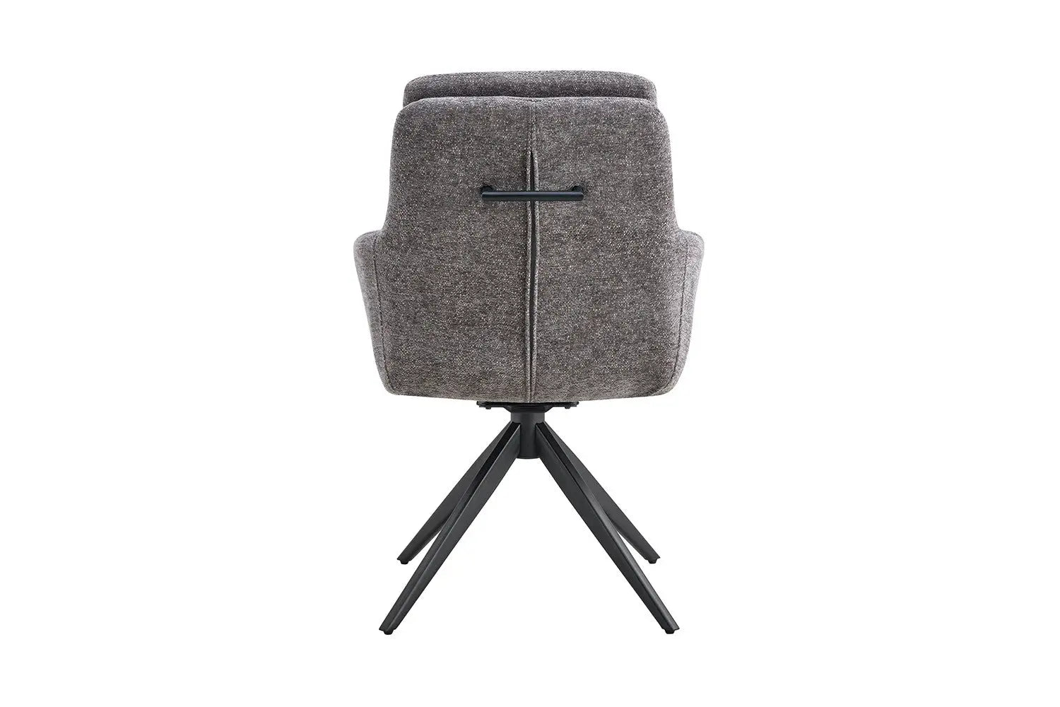 Chaise pivotante LISAYA Gris foncé avec accoudoirs – 92,5 x 60,5 cm | TIKAYLA