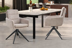 Chaise pivotante LISAYA Sable avec accoudoirs – 92,5 x 60,5 cm | TIKAYLA