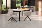 Chaise pivotante LISAYA Sable avec accoudoirs – 92,5 x 60,5 cm | TIKAYLA