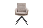 Chaise pivotante LISAYA Sable avec accoudoirs – 92,5 x 60,5 cm | TIKAYLA