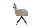 Chaise pivotante LISAYA Sable avec accoudoirs – 92,5 x 60,5 cm | TIKAYLA