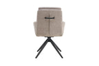 Chaise pivotante LISAYA Sable avec accoudoirs – 92,5 x 60,5 cm | TIKAYLA