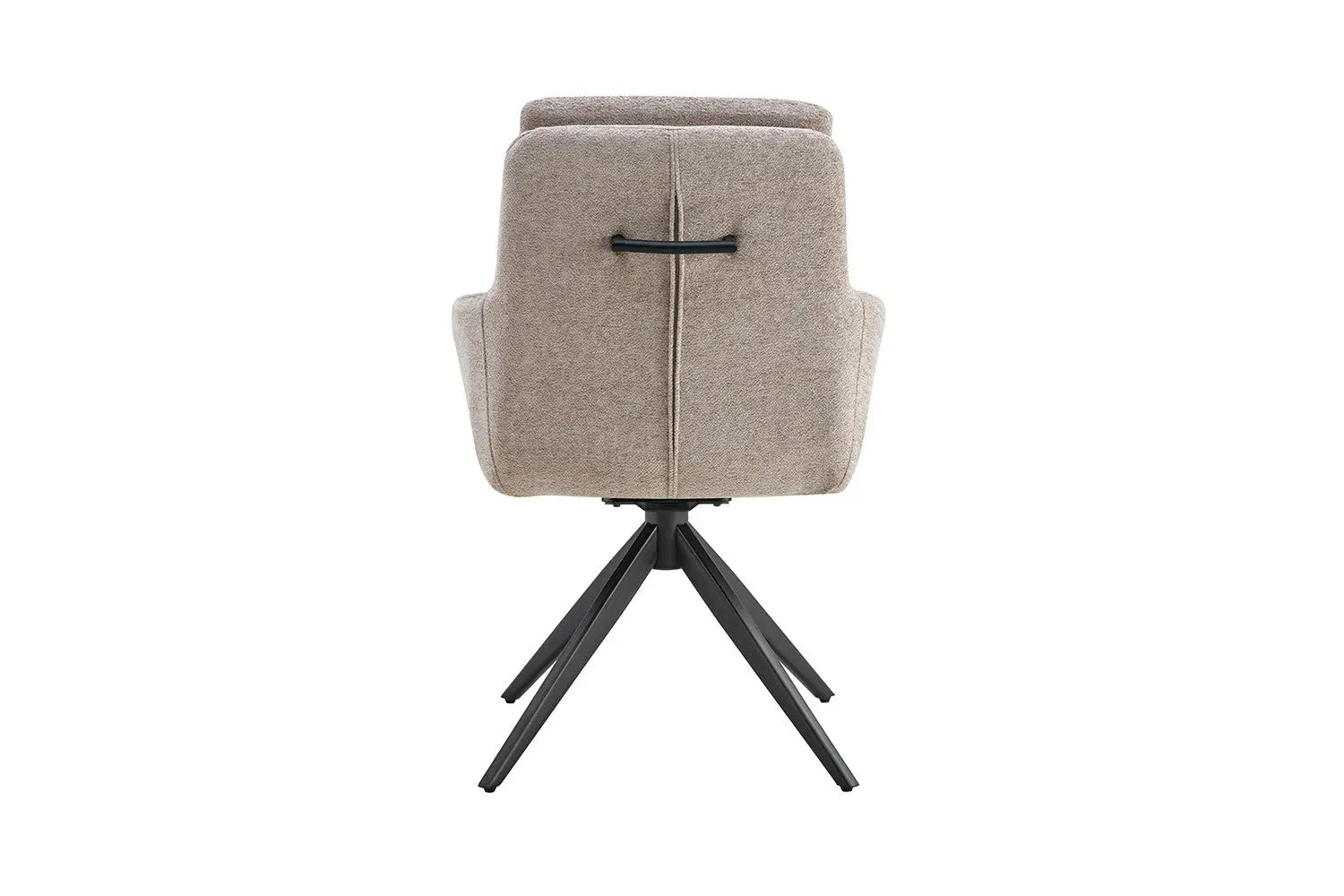 Chaise pivotante LISAYA Sable avec accoudoirs – 92,5 x 60,5 cm | TIKAYLA