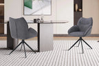 Chaise pivotante MAHY Gris foncé avec accoudoirs – 90 x 60 cm | TIKAYLA
