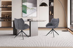 Chaise pivotante MAHY Gris foncé avec accoudoirs – 90 x 60 cm | TIKAYLA