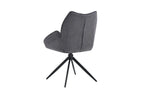 Chaise pivotante MAHY Gris foncé avec accoudoirs – 90 x 60 cm | TIKAYLA