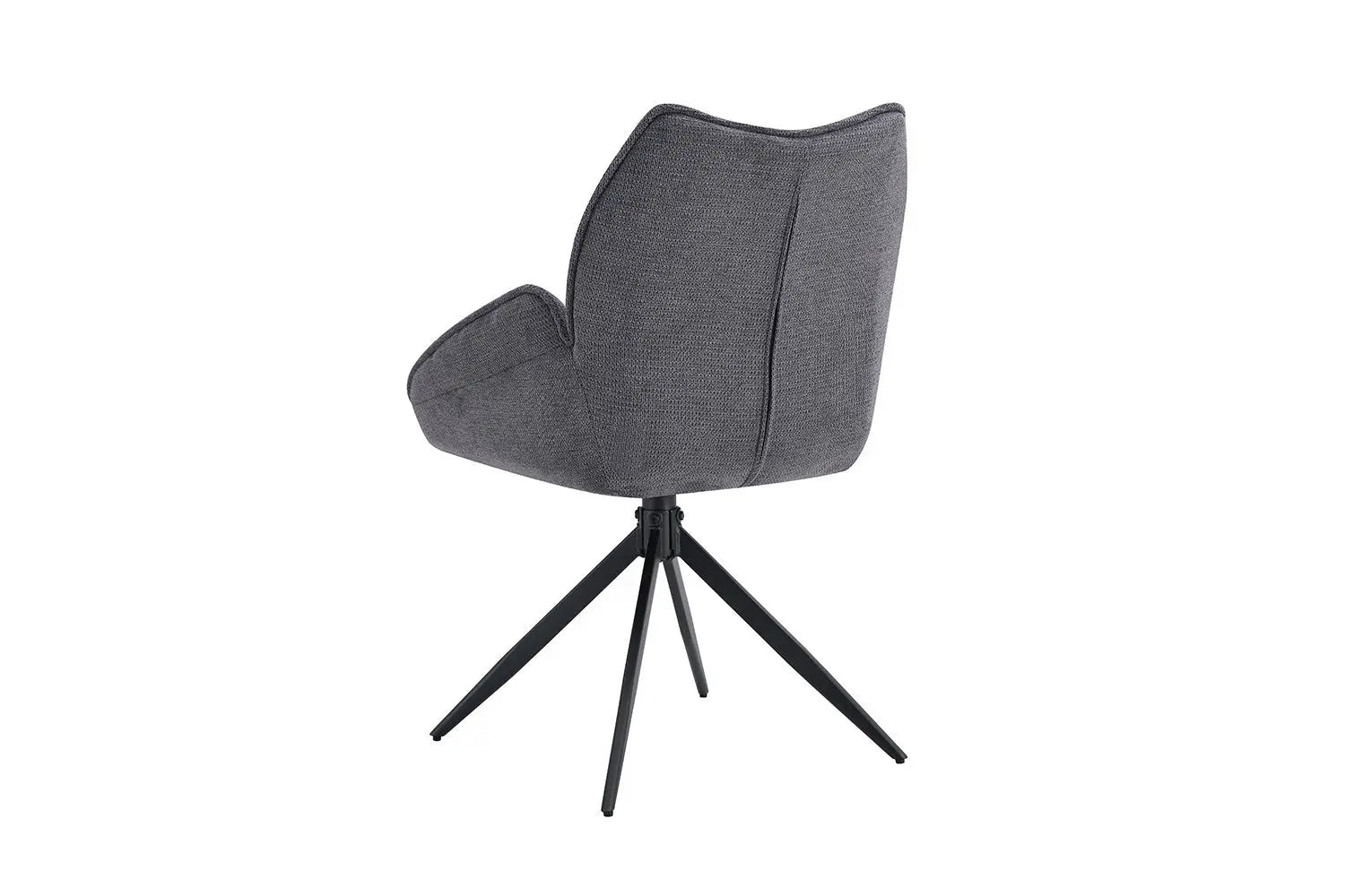 Chaise pivotante MAHY Gris foncé avec accoudoirs – 90 x 60 cm | TIKAYLA