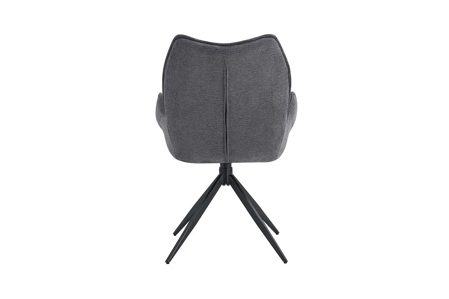 Chaise pivotante MAHY Gris foncé avec accoudoirs – 90 x 60 cm | TIKAYLA