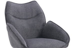 Chaise pivotante MAHY Gris foncé avec accoudoirs – 90 x 60 cm | TIKAYLA