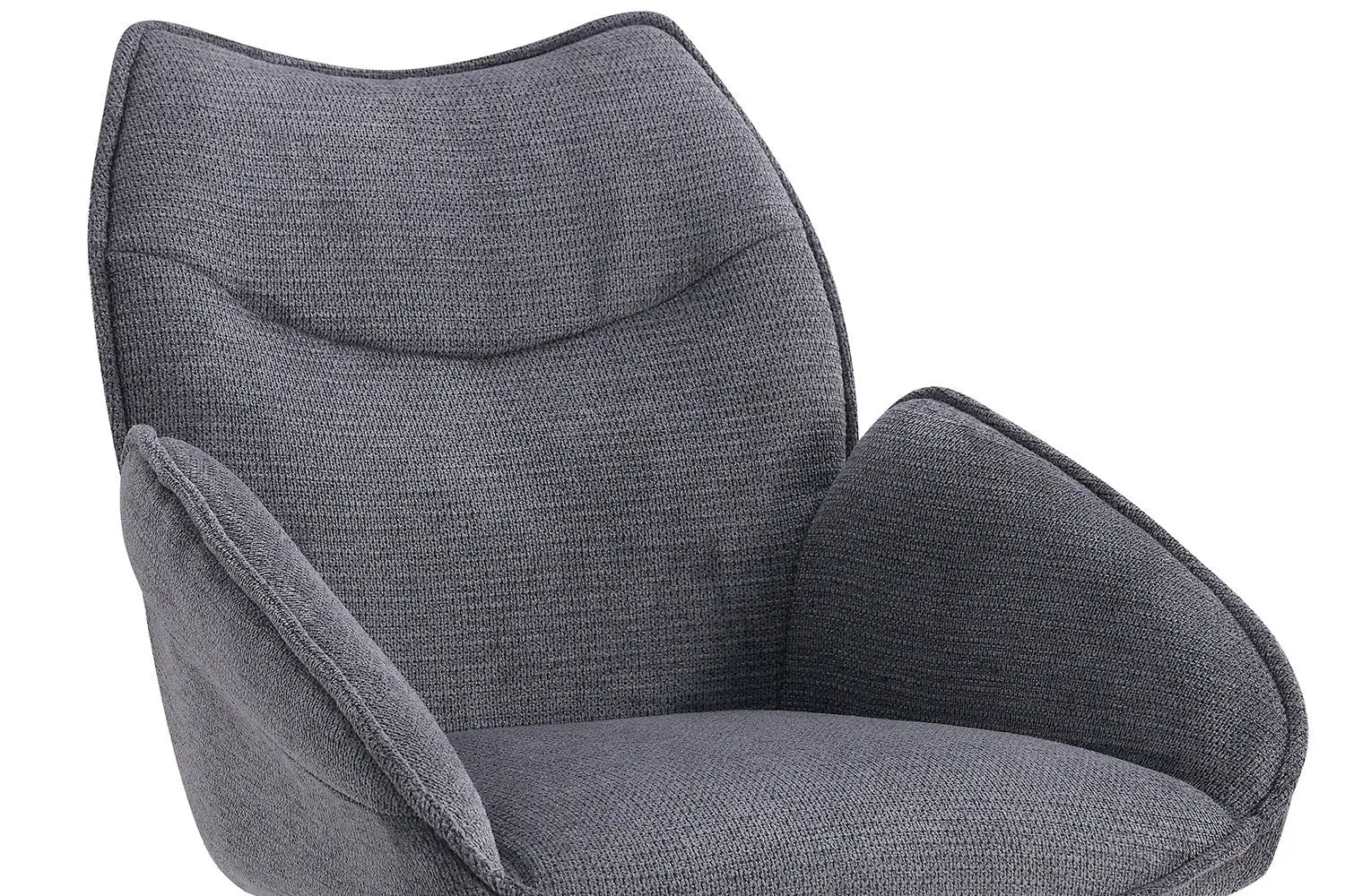 Chaise pivotante MAHY Gris foncé avec accoudoirs – 90 x 60 cm | TIKAYLA