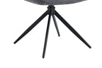 Chaise pivotante MAHY Gris foncé avec accoudoirs – 90 x 60 cm | TIKAYLA