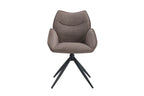 Chaise pivotante MAHY Poivre avec accoudoirs – 90 x 60 cm | TIKAYLA