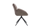 Chaise pivotante MAHY Poivre avec accoudoirs – 90 x 60 cm | TIKAYLA