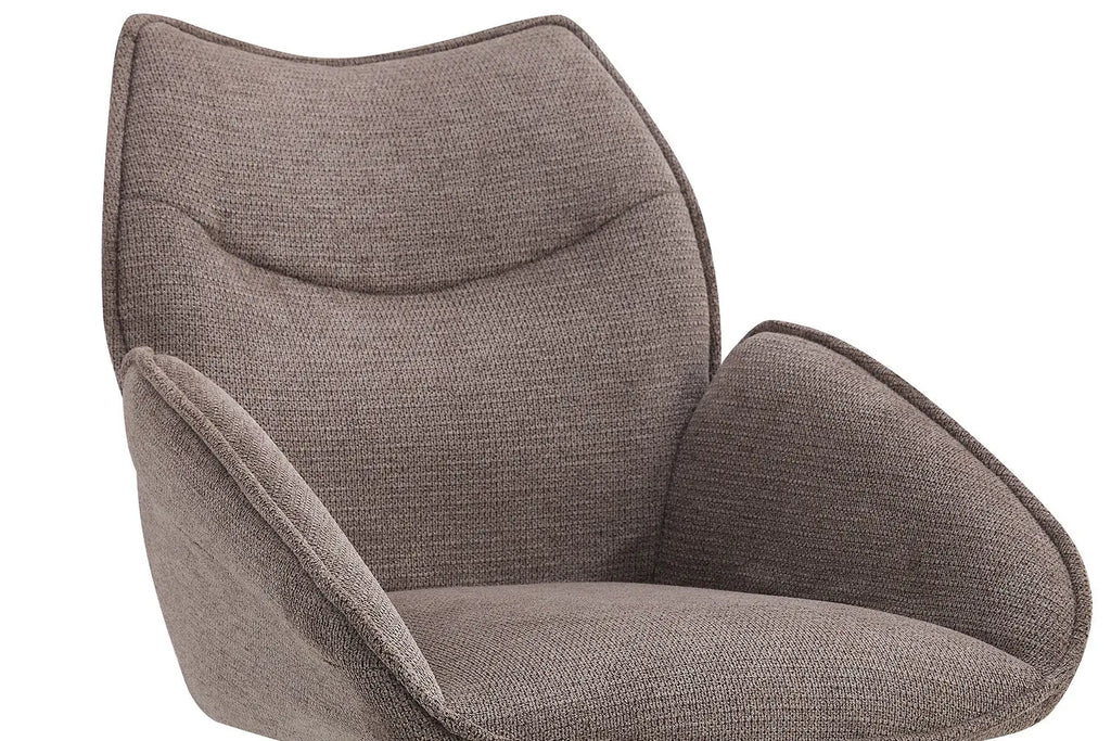 Chaise pivotante MAHY Poivre avec accoudoirs – 90 x 60 cm | TIKAYLA