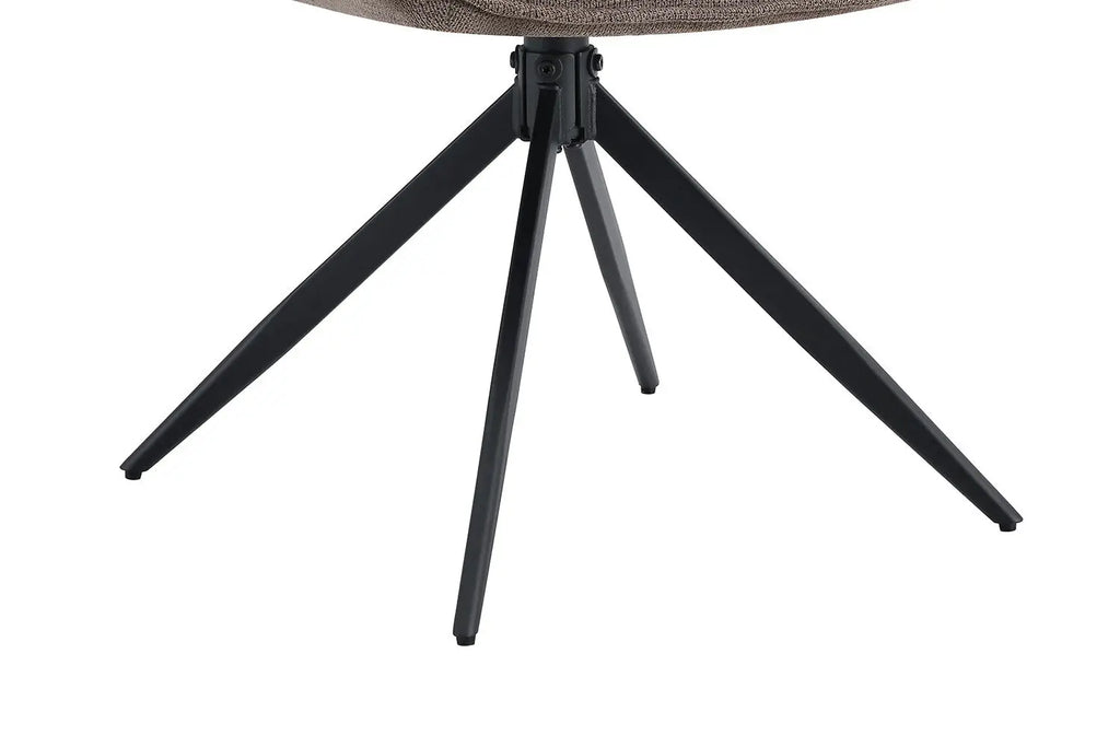 Chaise pivotante MAHY Poivre avec accoudoirs – 90 x 60 cm | TIKAYLA
