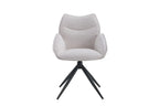 Chaise pivotante MAHY Beige avec accoudoirs – 90 x 60 cm | TIKAYLA