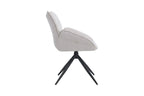 Chaise pivotante MAHY Beige avec accoudoirs – 90 x 60 cm | TIKAYLA