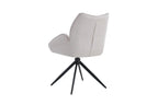 Chaise pivotante MAHY Beige avec accoudoirs – 90 x 60 cm | TIKAYLA