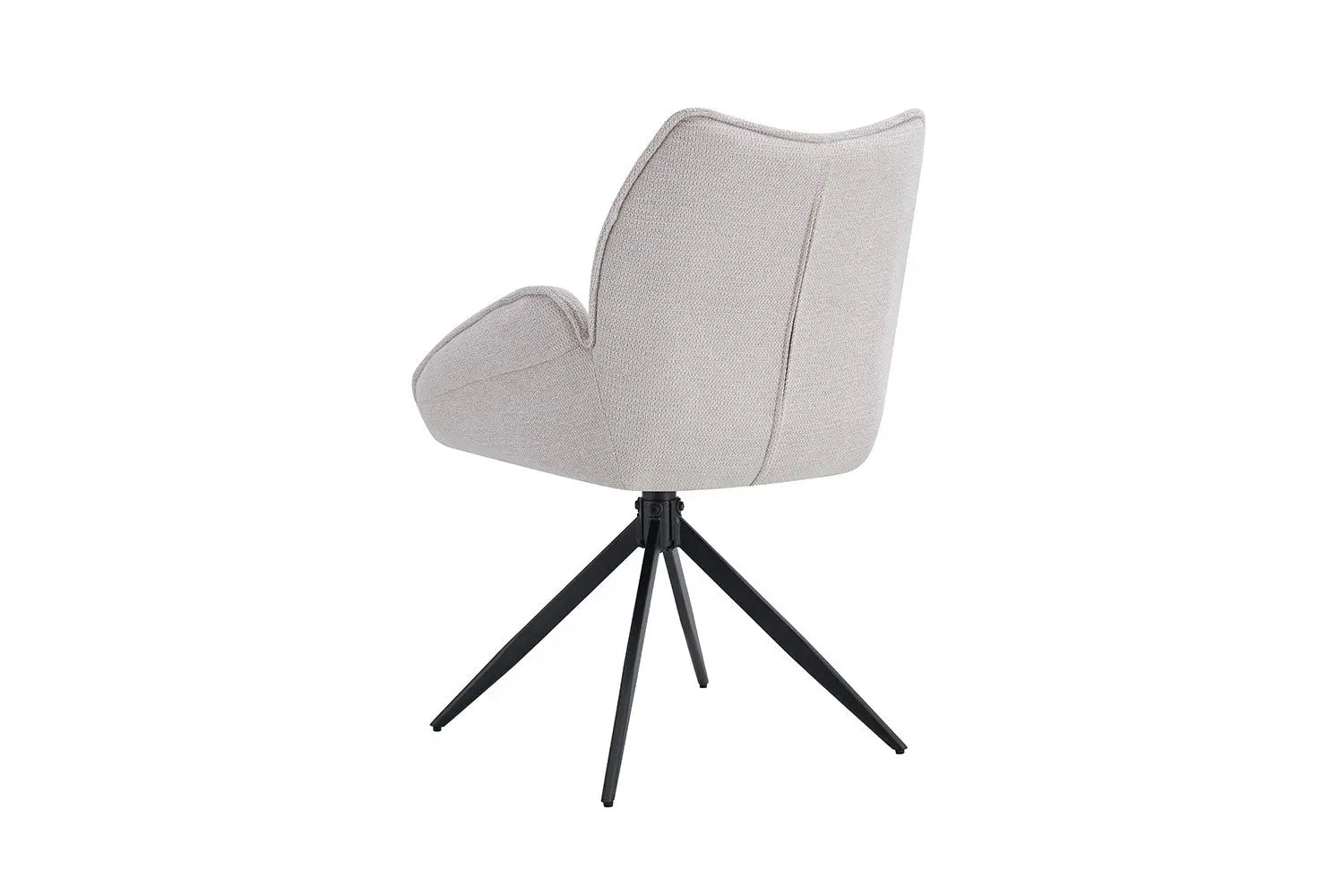 Chaise pivotante MAHY Beige avec accoudoirs – 90 x 60 cm | TIKAYLA
