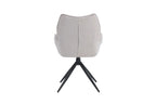 Chaise pivotante MAHY Beige avec accoudoirs – 90 x 60 cm | TIKAYLA