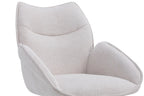 Chaise pivotante MAHY Beige avec accoudoirs – 90 x 60 cm | TIKAYLA