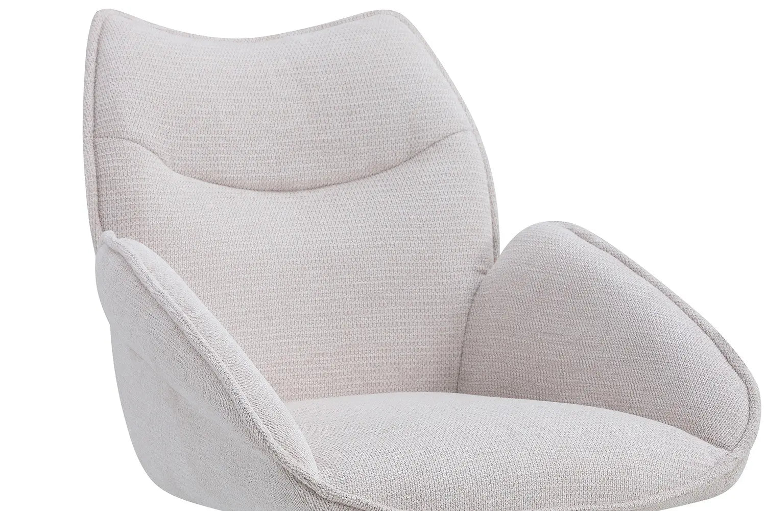 Chaise pivotante MAHY Beige avec accoudoirs – 90 x 60 cm | TIKAYLA