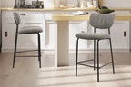 Chaise de bar ANITA Gris foncé – 46 x 53 cm | TIKAYLA