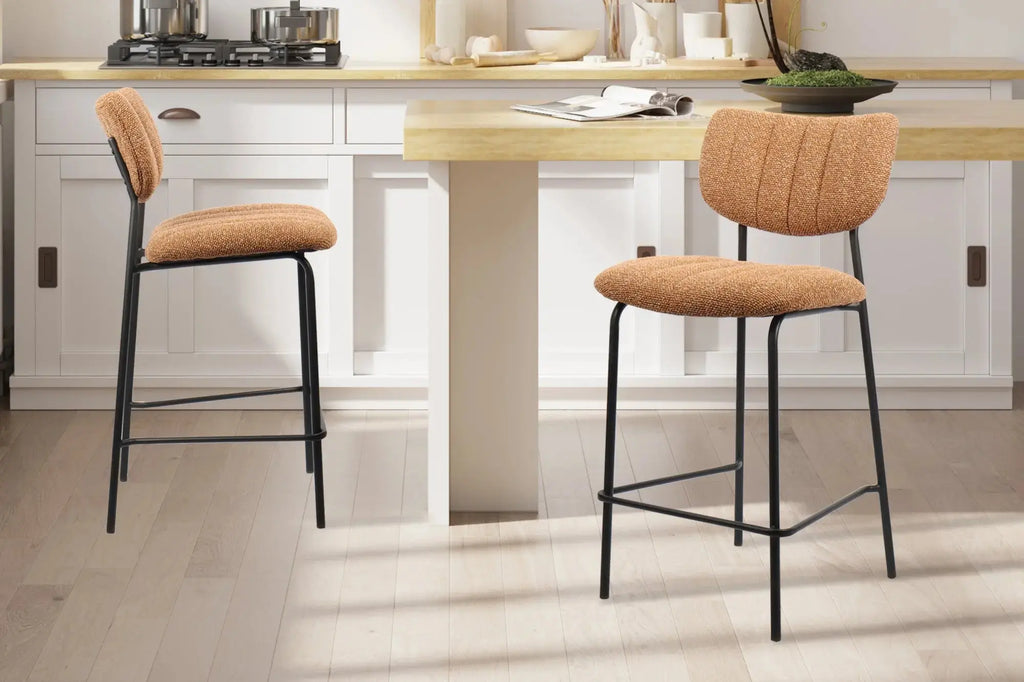 Chaise de bar ANITA Orange – 46 x 53 cm | TIKAYLA