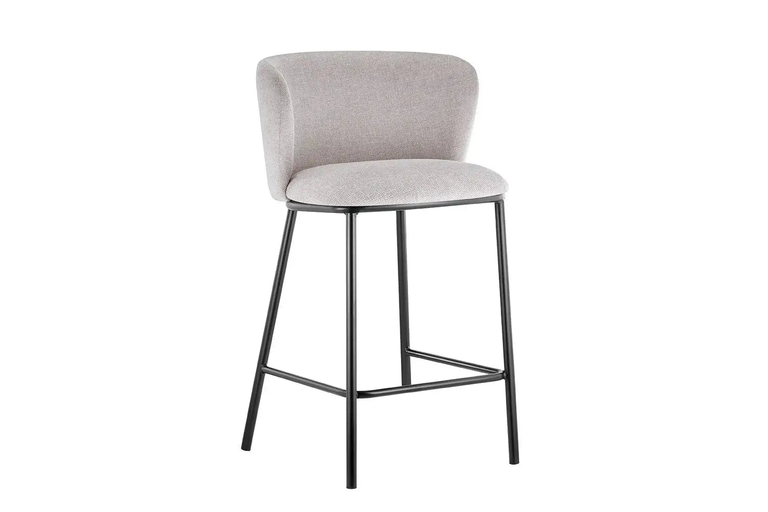 Chaise de bar ARTHURO Beige – 53 x 50,5 cm | TIKAYLA