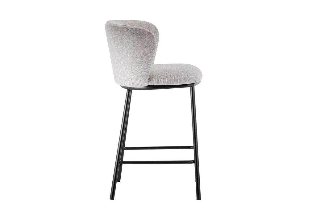 Chaise de bar ARTHURO Beige – 53 x 50,5 cm | TIKAYLA