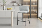 Chaise de bar ARTHURO Gris clair – 53 x 50,5 cm | TIKAYLA