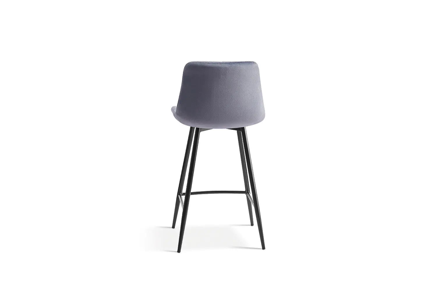 Chaise de bar JULIA Gris foncé velours – 46 x 36 cm | TIKAYLA