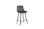 Chaise de bar JULIA Vert velours – 46 x 36 cm | TIKAYLA