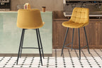 Chaise de bar JULIA Or velours – 46 x 36 cm | TIKAYLA