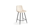 Chaise de bar JULIA Beige velours – 46 x 36 cm | TIKAYLA