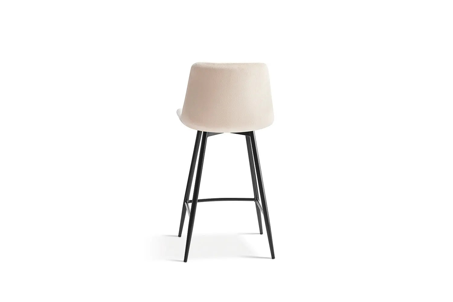 Chaise de bar JULIA Beige velours – 46 x 36 cm | TIKAYLA