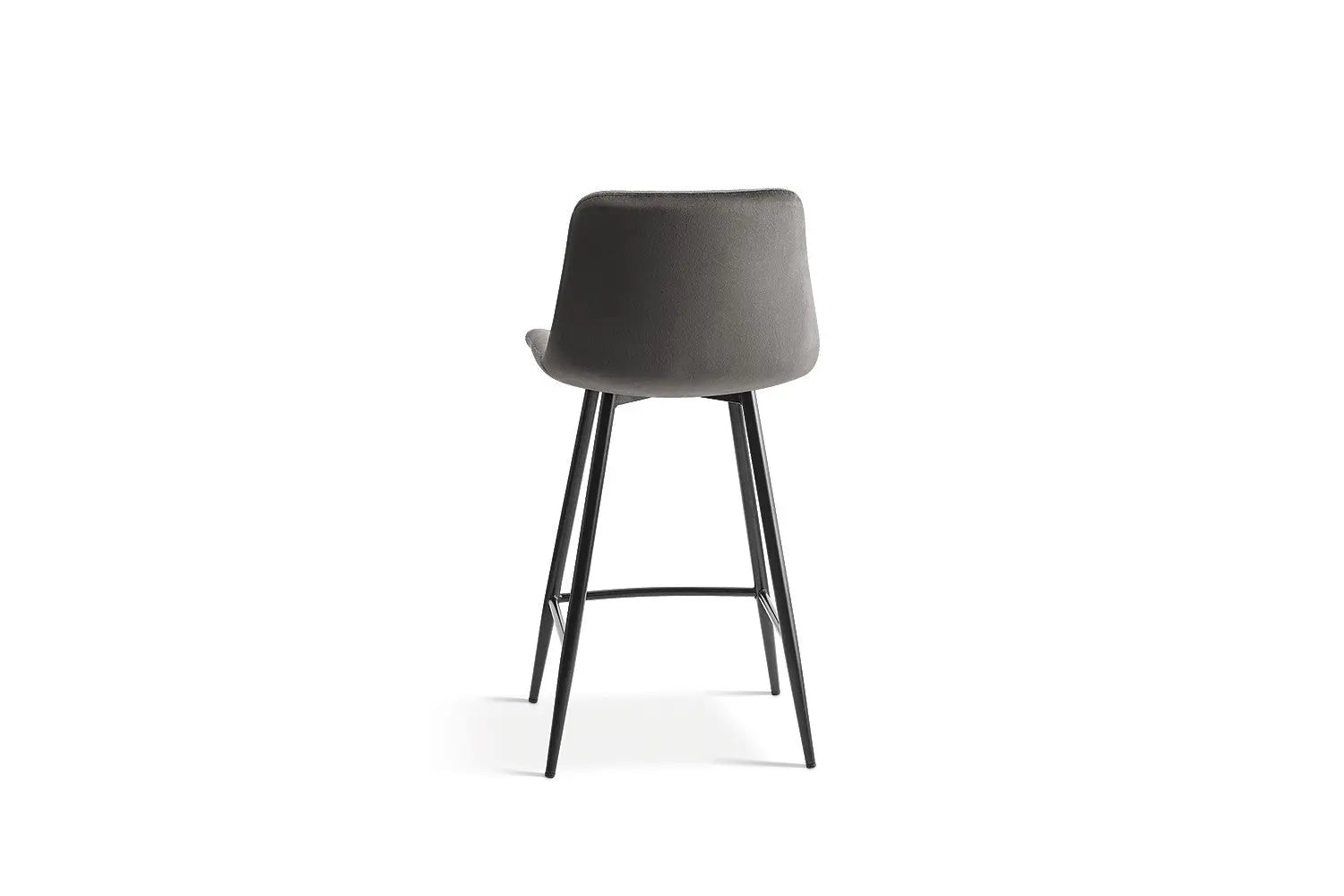 Chaise de bar JULIA Taupe velours – 46 x 36 cm | TIKAYLA