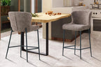 Chaise de bar LISE Sable tissu bouclé – 51,5 x 56 cm | TIKAYLA